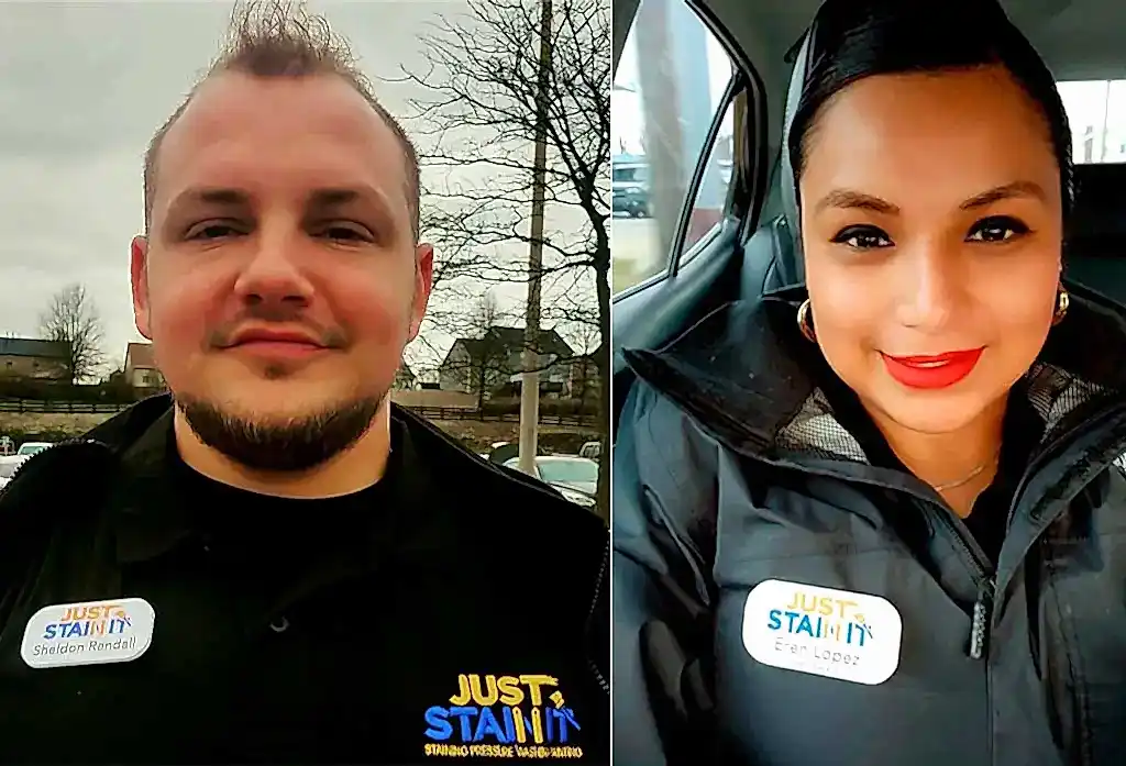 a picture of the owners of Just Stain It